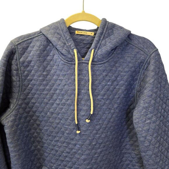 Marine Layer Quilted Hoodie with Kangaroo Pocket Size Medium - Picture 4 of 8